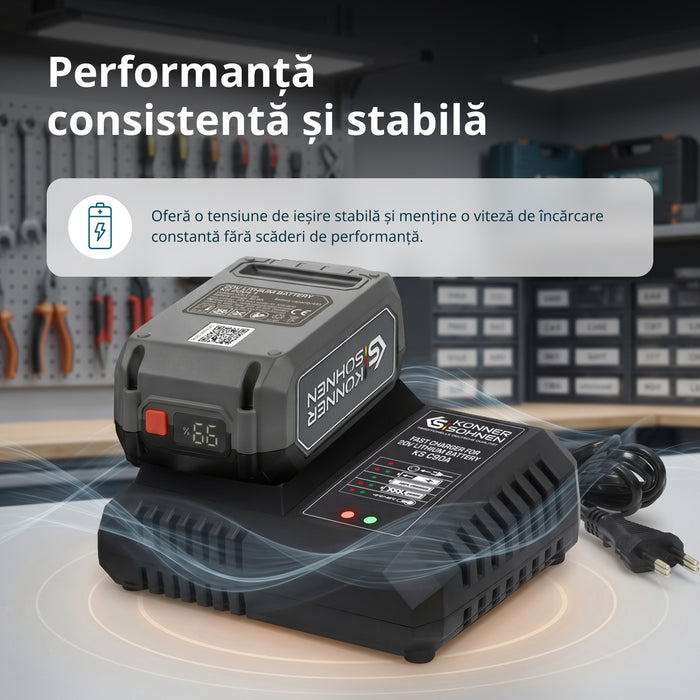 Încărcător rapid pentru baterie litiu 20 V KS C90A