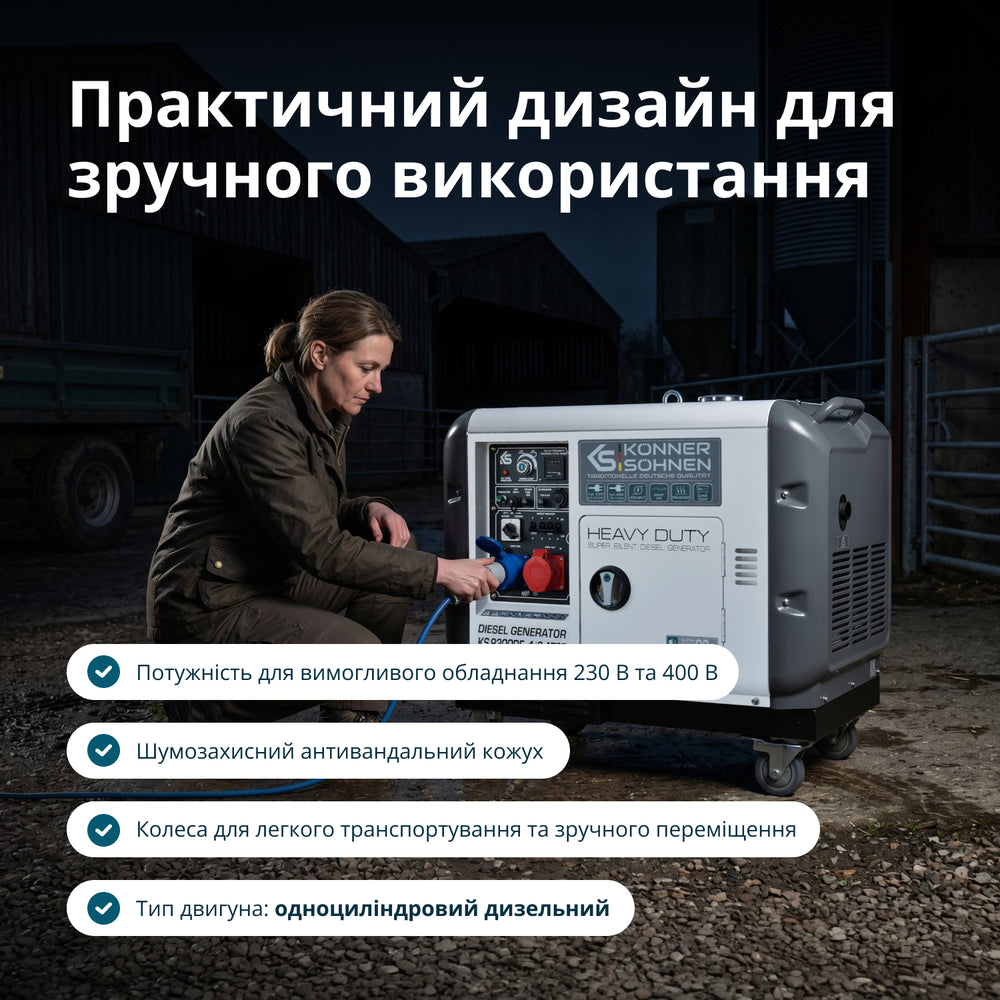 Дизельний генератор «Könner & Söhnen» KS 9300DE-1/3 ATSR (EURO V)