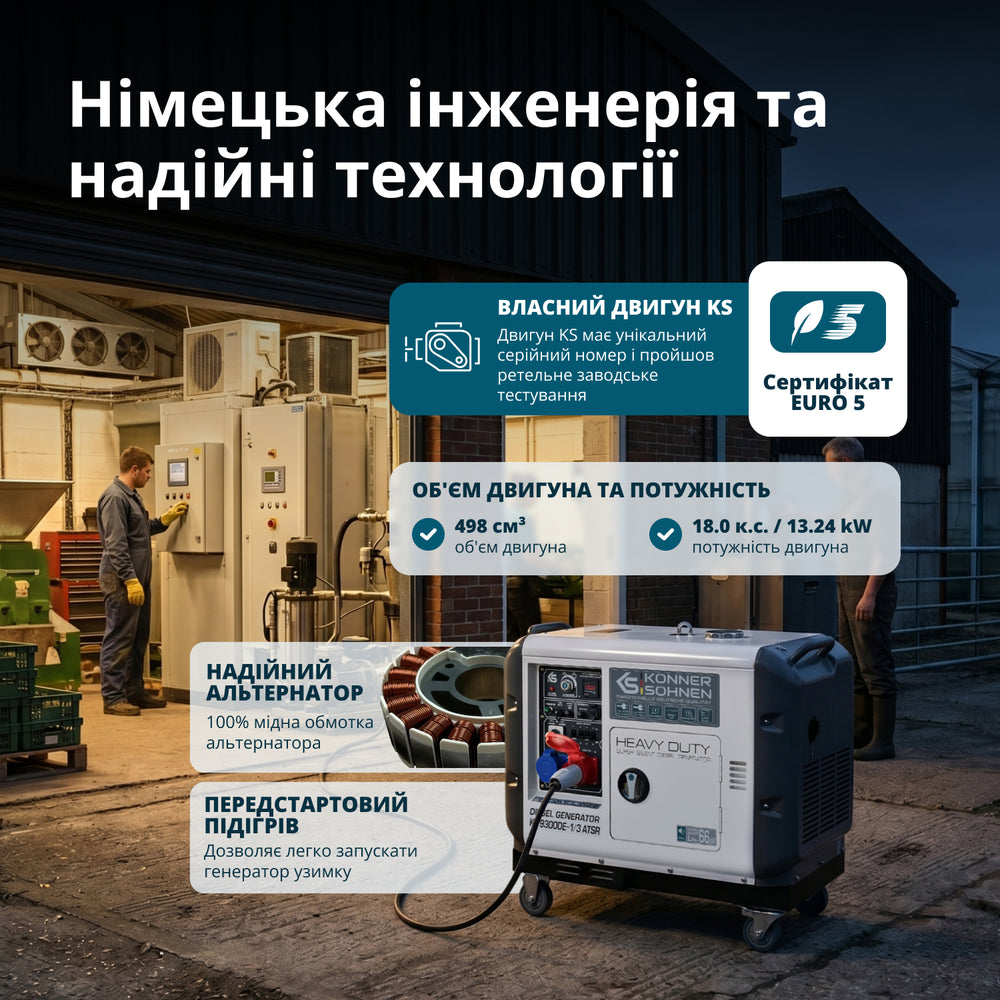 Дизельний генератор «Könner & Söhnen» KS 9300DE-1/3 ATSR (EURO V)
