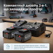 Подвійний зарядний пристрій для акумуляторних батарей 20В KS C35A-2 thumbnail