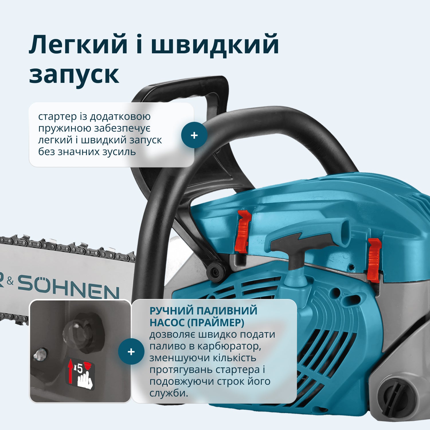 Бензинова пила KS CS40G-20 