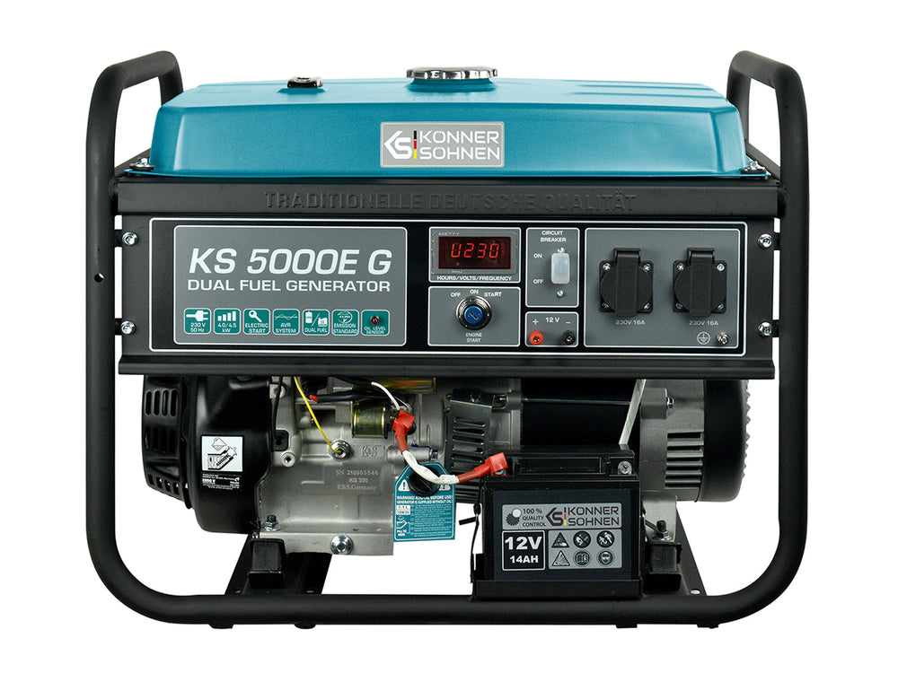 LPG/Benzine Generator "Könner & Söhnen" KS 5000E G